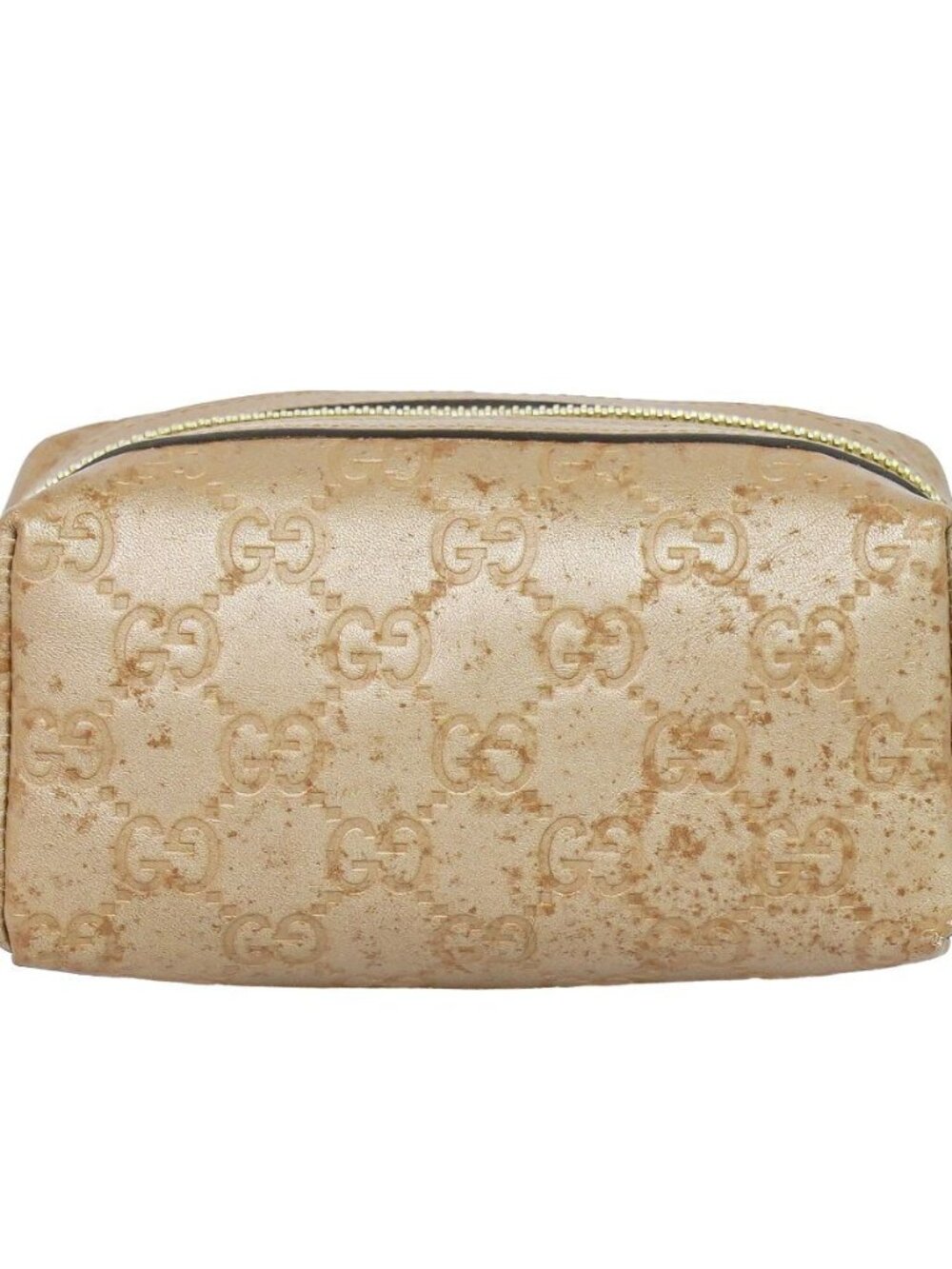 Gucci Guccissima Leather Pouch Case Pink Beige - Picture 1 of 9